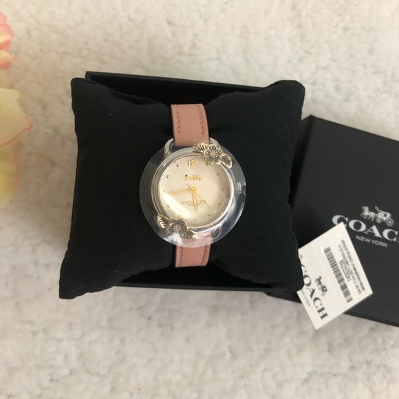 Authentic NWT Coach Delancey Tea Rose Blush Watch - Picture 5 of 8